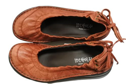 【インコルジェ 8394 ワイン】バックリボンバレエシューズパンプス