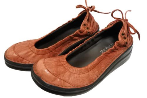 【インコルジェ 8394 ワイン】バックリボンバレエシューズパンプス