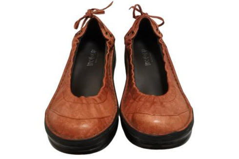 【インコルジェ 8394 ワイン】バックリボンバレエシューズパンプス