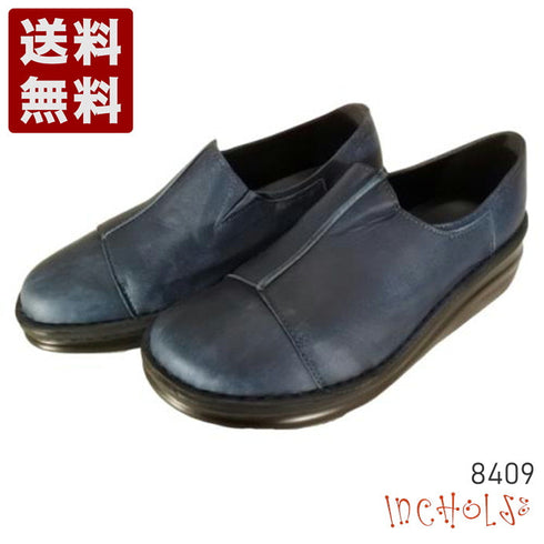 【インコルジェ8409 ネイビー】カジュアルコンフォートシューズ