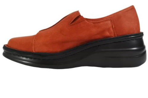 【インコルジェ8409 オレンジレッド】カジュアルコンフォートシューズ