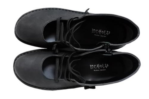 【インコルジェ 8420 ブラック】ゴム紐春ブーティ