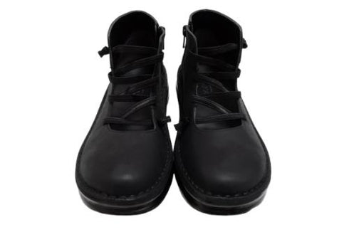 【インコルジェ 8420 ブラック】ゴム紐春ブーティ