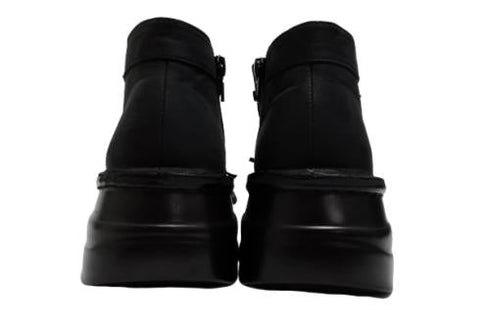 【インコルジェ 8420 ブラック】ゴム紐春ブーティ