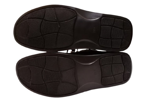 【インコルジェ8434 ダークブラウン】低反発インソールのクロスストラップシューズ