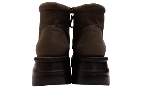 【インコルジェ8434 ダークブラウン】低反発インソールのクロスストラップシューズ