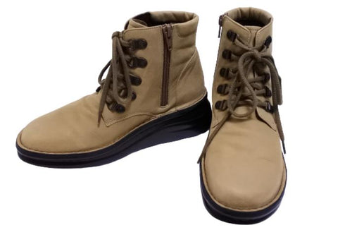 【インコルジェ8434 カーキ】低反発インソールのクロスストラップシューズ