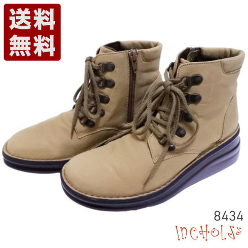 【インコルジェ8434 カーキ】低反発インソールのクロスストラップシューズ