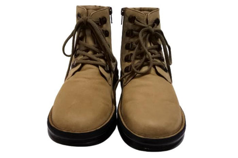 【インコルジェ8434 カーキ】低反発インソールのクロスストラップシューズ