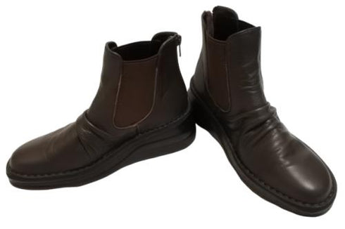 【インコルジェ 8438 ダークブラウン】本革カジュアルサイドゴアブーツ