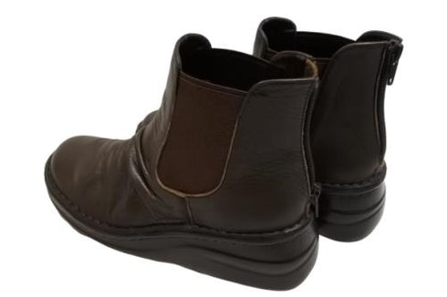 【インコルジェ 8438 ダークブラウン】本革カジュアルサイドゴアブーツ