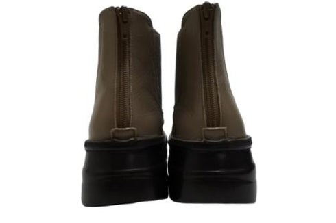 【インコルジェ 8438 モカベージュ】本革カジュアルサイドゴアブーツ