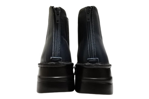 【インコルジェ 8438 ネイビー】本革カジュアルサイドゴアブーツ