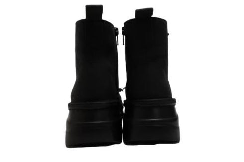 【インコルジェ 8468 ブラック】本革クロスベルトカジュアルショートブーツ