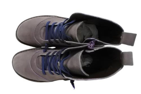 【インコルジェ 8468 パープル】本革クロスベルトカジュアルショートブーツ