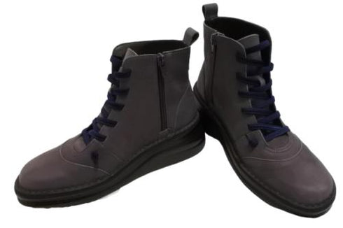 【インコルジェ 8468 パープル】本革クロスベルトカジュアルショートブーツ