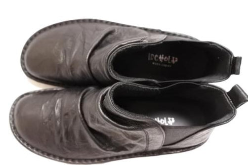 【インコルジェ 8522 ブラック】サイドゴアショートブーツ