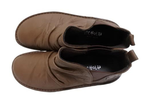 【インコルジェ 8522 ダークブラウン】サイドゴアショートブーツ