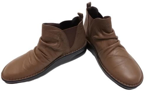 【インコルジェ 8522 ダークブラウン】サイドゴアショートブーツ