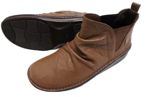 【インコルジェ 8522 ダークブラウン】サイドゴアショートブーツ