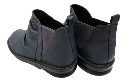 【インコルジェ 8522 ネイビー】サイドゴアショートブーツ