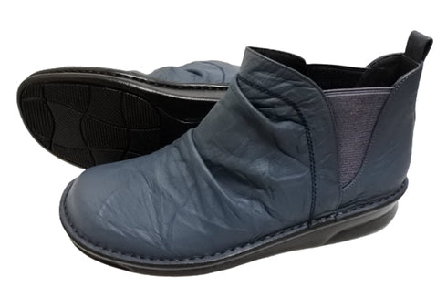 【インコルジェ 8522 ネイビー】サイドゴアショートブーツ