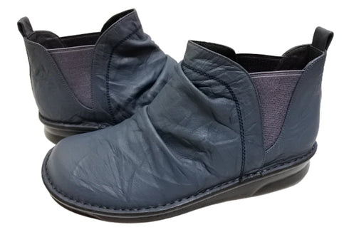 【インコルジェ 8522 ネイビー】サイドゴアショートブーツ