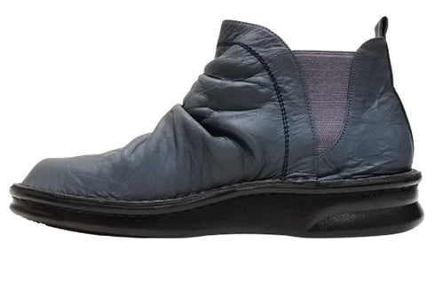 【インコルジェ 8522 ネイビー】サイドゴアショートブーツ