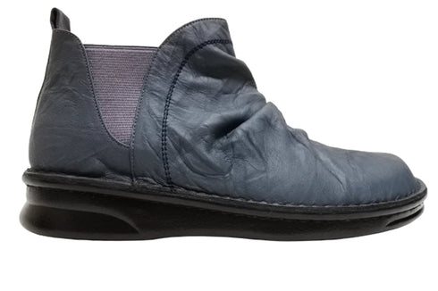 【インコルジェ 8522 ネイビー】サイドゴアショートブーツ