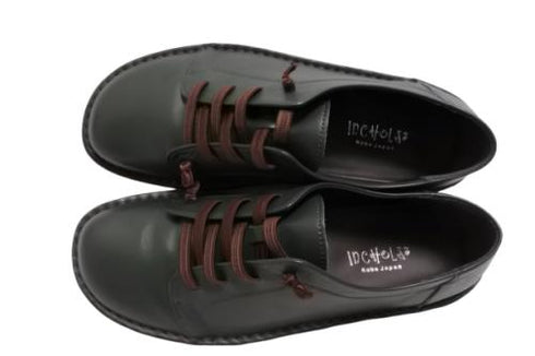 【インコルジェ8549 グリーン】ローヒールスニーカー