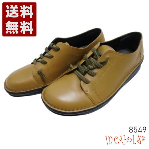 【インコルジェ8549 カーキ】ローヒールスニーカー