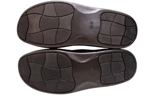 【インコルジェ 8635 グレー】本革ローヒールスリッポンシューズ