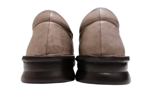 【インコルジェ 8635 グレー】本革ローヒールスリッポンシューズ