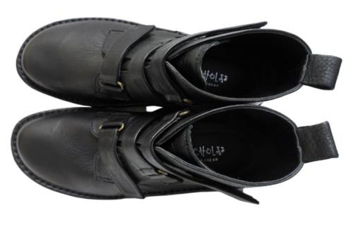 【インコルジェ8748 ブラック】ソフトレザーベルトブーツ