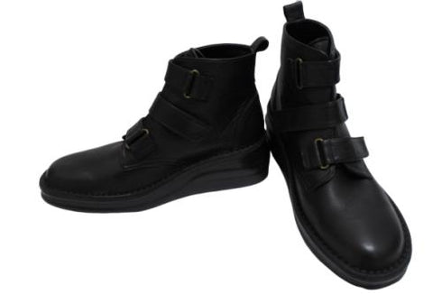 【インコルジェ8748 ブラック】ソフトレザーベルトブーツ