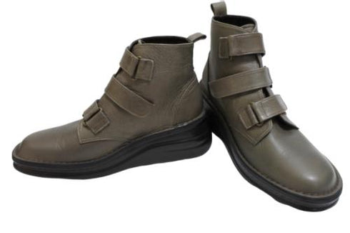 【インコルジェ8748 グレー】ソフトレザーベルトブーツ