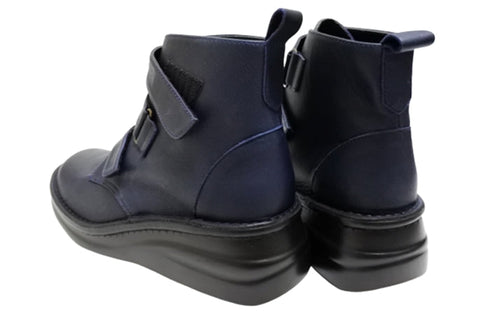 【インコルジェ8748 ネイビー】ソフトレザーベルトブーツ