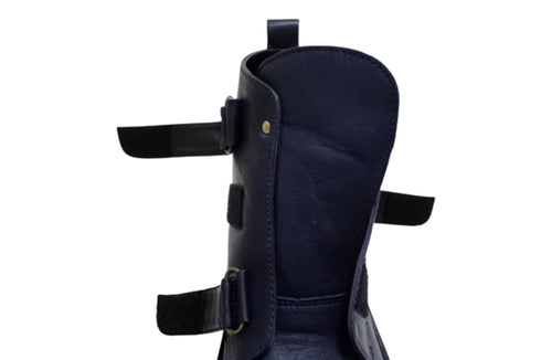 【インコルジェ8748 ネイビー】ソフトレザーベルトブーツ