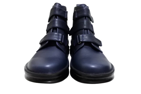 【インコルジェ8748 ネイビー】ソフトレザーベルトブーツ