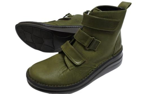【インコルジェ8748 オリーブ】ソフトレザーベルトブーツ