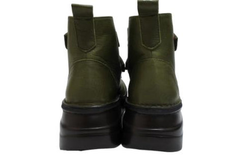 【インコルジェ8748 オリーブ】ソフトレザーベルトブーツ