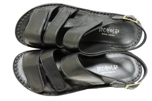 【インコルジェ 8806 ブラック】バックストラップコンフォートサンダル