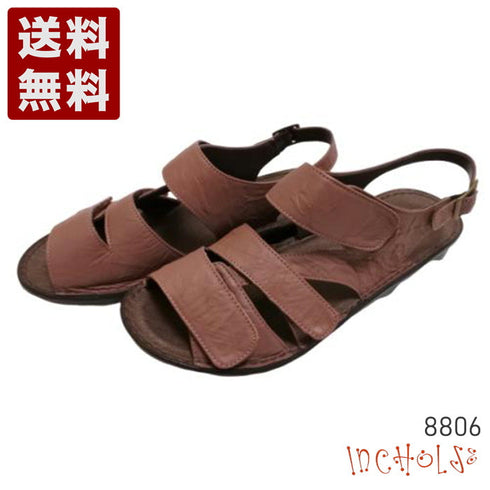 【インコルジェ 8806 ワイン】バックストラップコンフォートサンダル