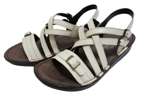 【インコルジェ 8824 アイボリー】ダブルクロスべっぴんサンダル