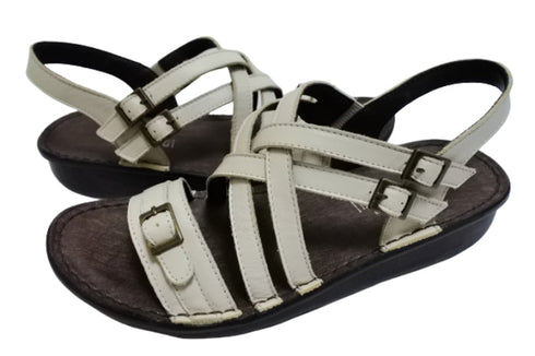 【インコルジェ 8824 アイボリー】ダブルクロスべっぴんサンダル