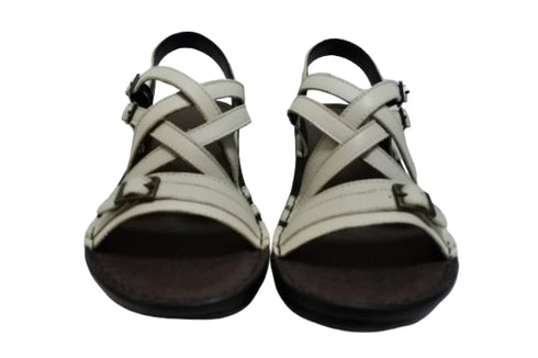 【インコルジェ 8824 アイボリー】ダブルクロスべっぴんサンダル