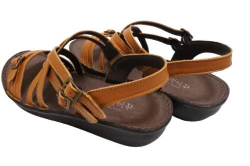 【インコルジェ 8824 ライトブラウン】ダブルクロスべっぴんサンダル