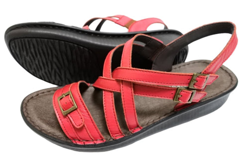 【インコルジェ 8824 レッド】ダブルクロスべっぴんサンダル