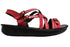 【インコルジェ 8824 レッド】ダブルクロスべっぴんサンダル