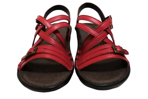 【インコルジェ 8824 レッド】ダブルクロスべっぴんサンダル